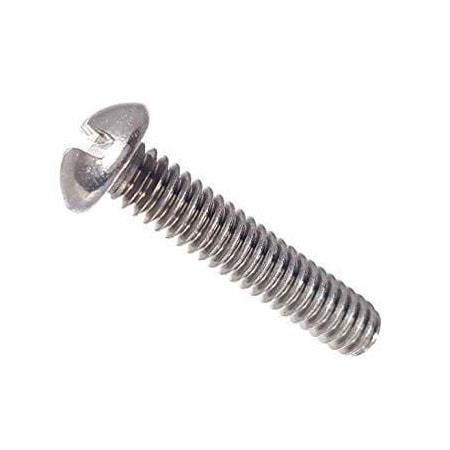 Newport Fasteners 1/4"-20 x 2 in Slotted Round Machine Screw, Plain 18-8 Stainless Steel, 700 PK 730798-BR-700